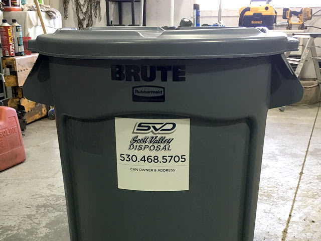 Scott Valley Disposal Residential Trash Can